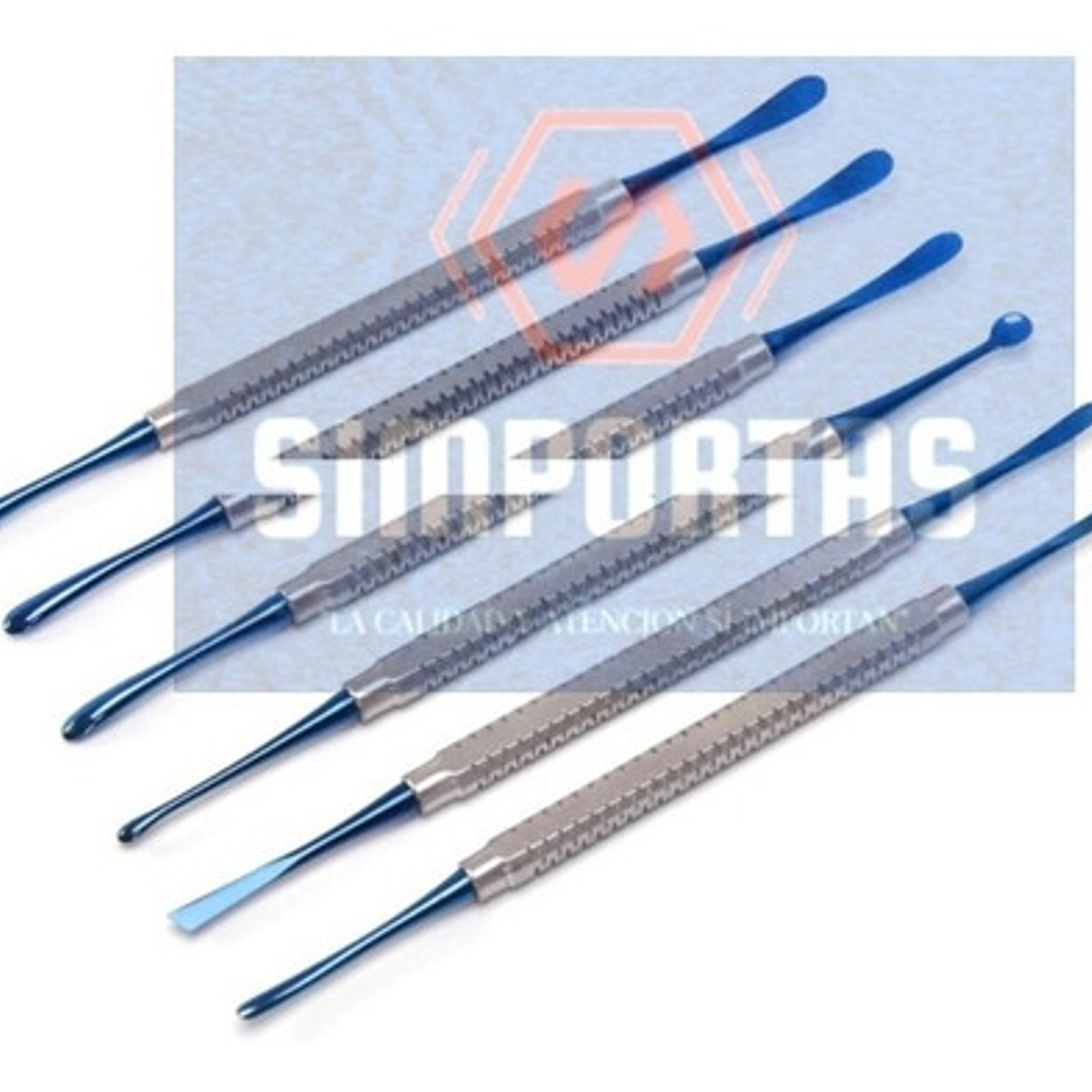 Set Periostótomos Odontología Cirugía Bucal Instrumental Sgo 6
