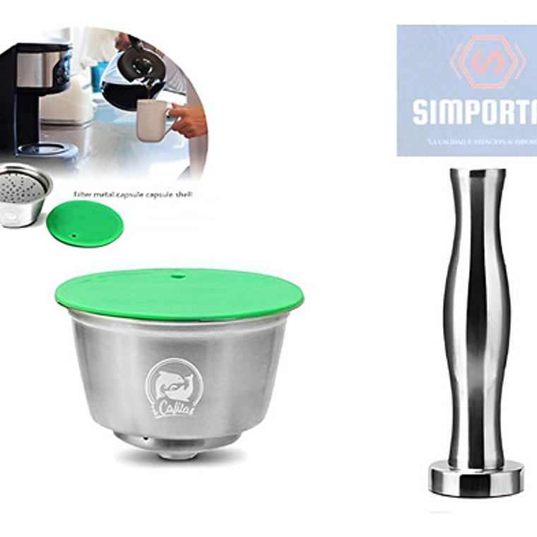 Capsula Dolce Gusto Reutilizable Acero + Apisonador Santiago 1