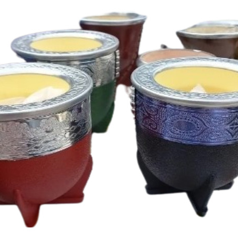 Mate Imperial Grande De Símil-cuero Calabaza Colores Stgo. 1