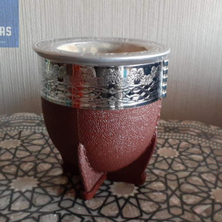 Mate Imperial Grande De Símil-cuero Calabaza Colores Stgo. 10