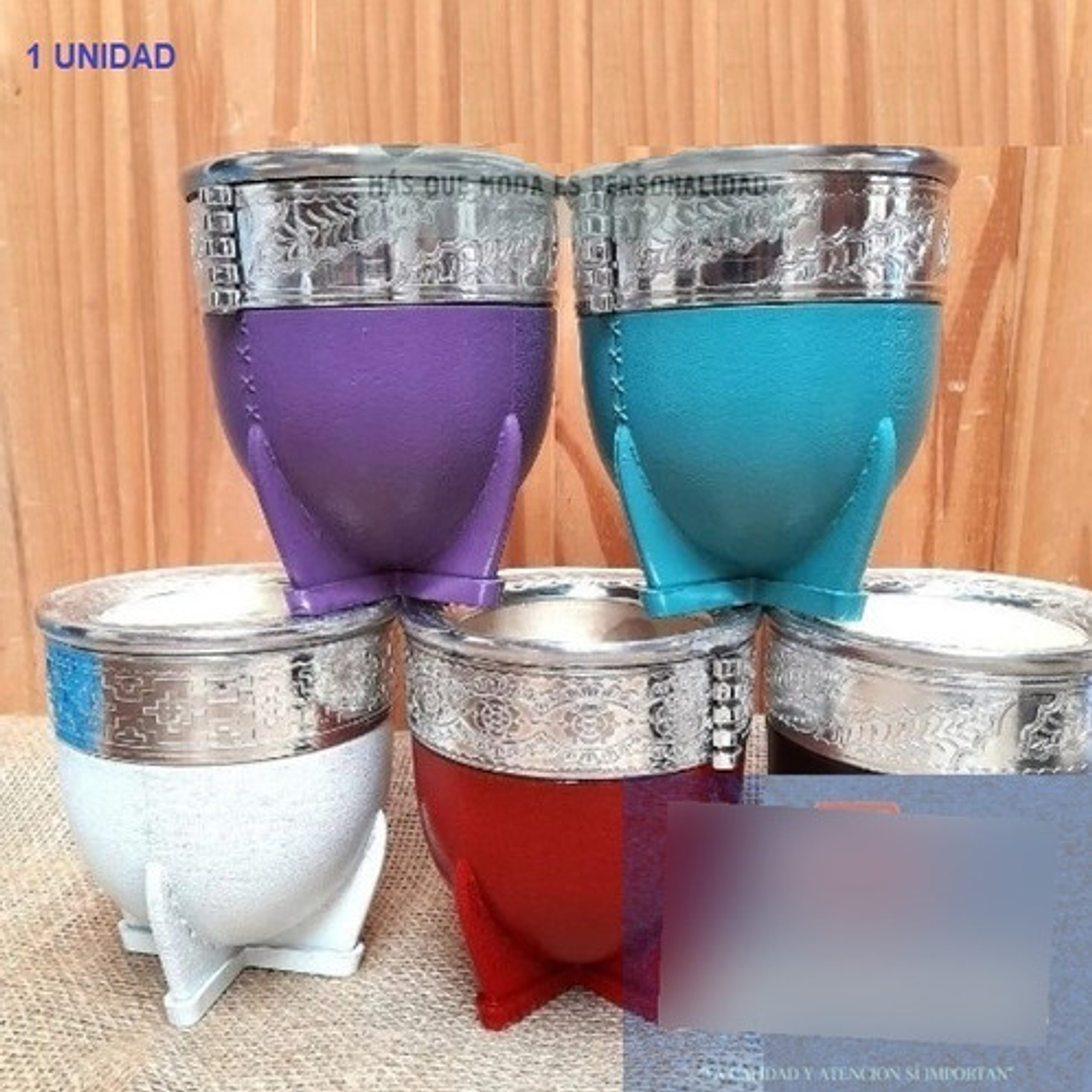 Mate Imperial Grande De Símil-cuero Calabaza Colores Stgo. 16