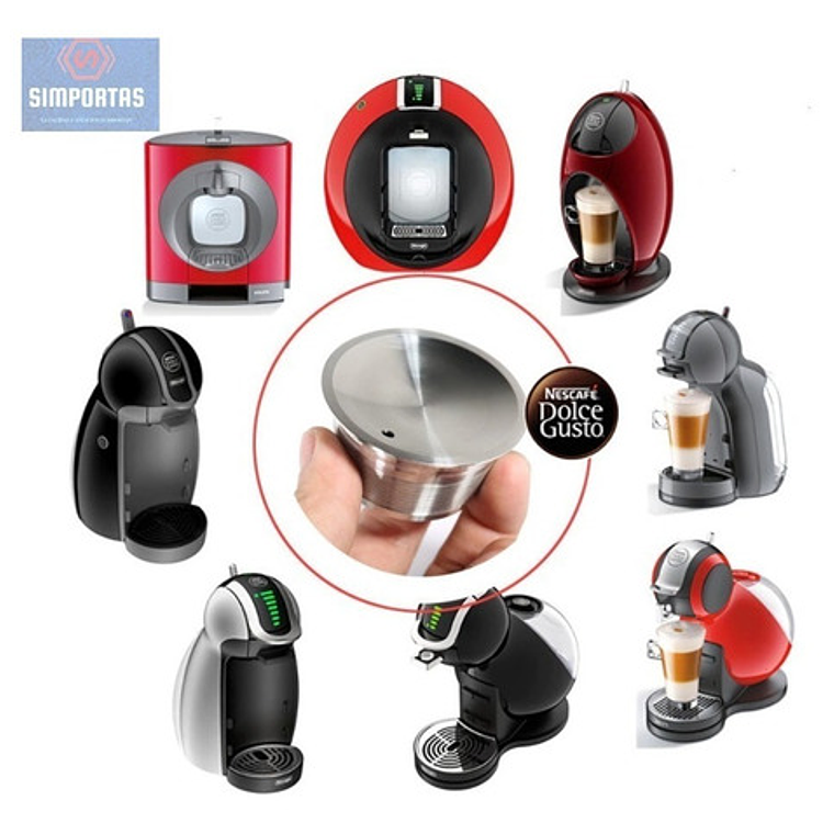 Pack Capsula Dolce Gusto Reutilizable Tapa Metálica Premium 3