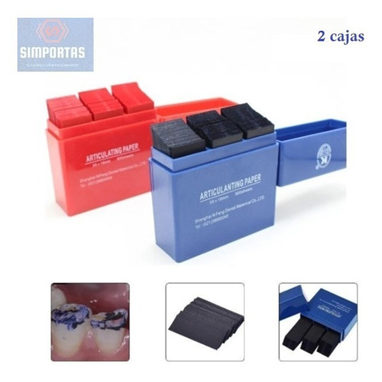 Pack 2x Papel Articular Dental Oclusión (600u) Calidad Envío 5