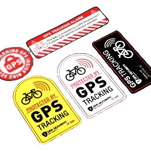 Set 5 Logos Gps Tracked Adhesivos Para Bicicletas Santiago