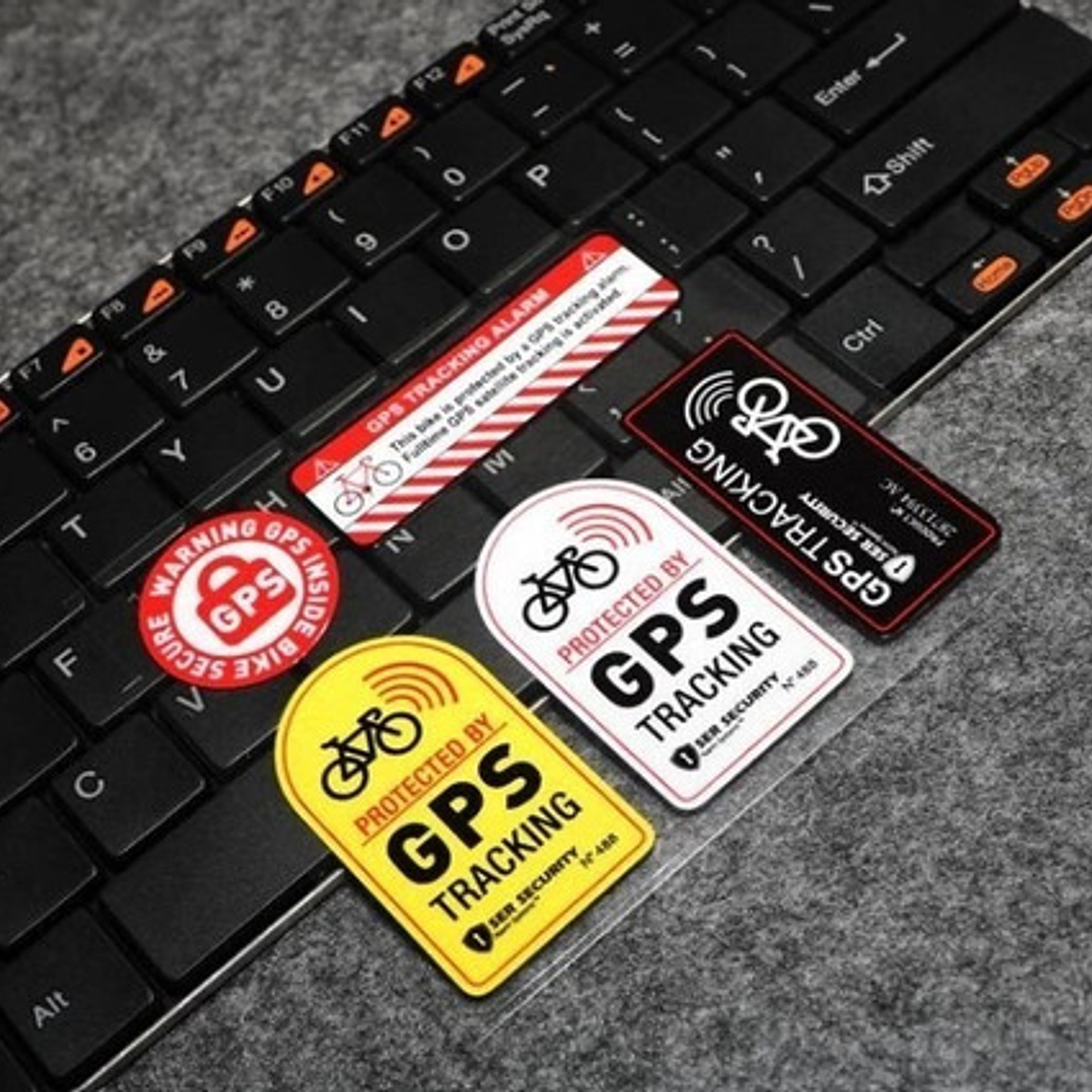 Set 5 Logos Gps Tracked Adhesivos Para Bicicletas Santiago 2