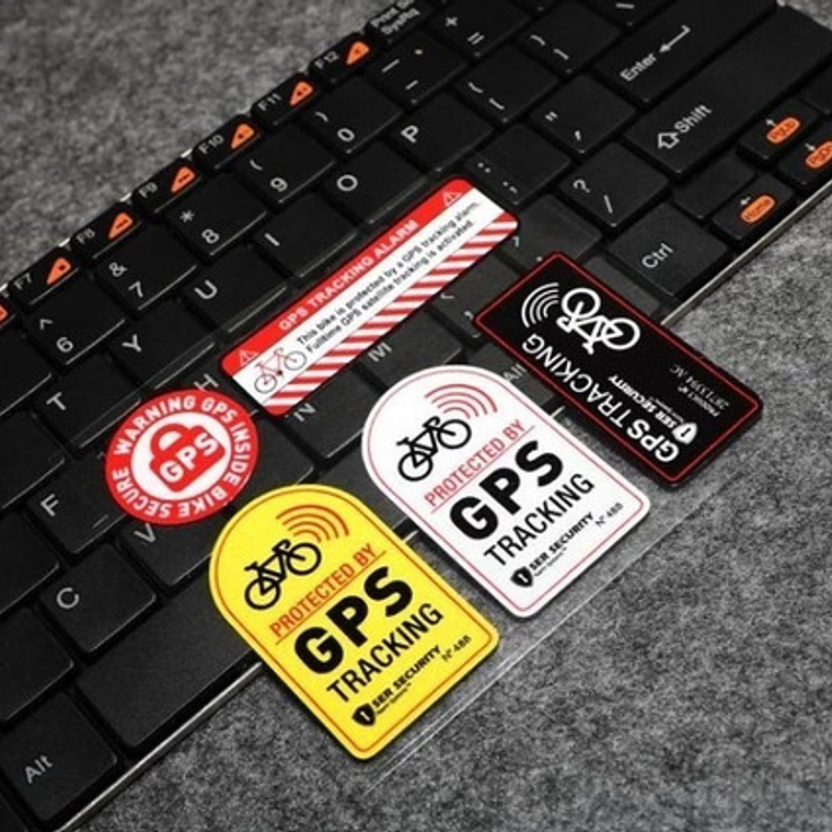 Set 5 Logos Gps Tracked Adhesivos Para Bicicletas Santiago 2