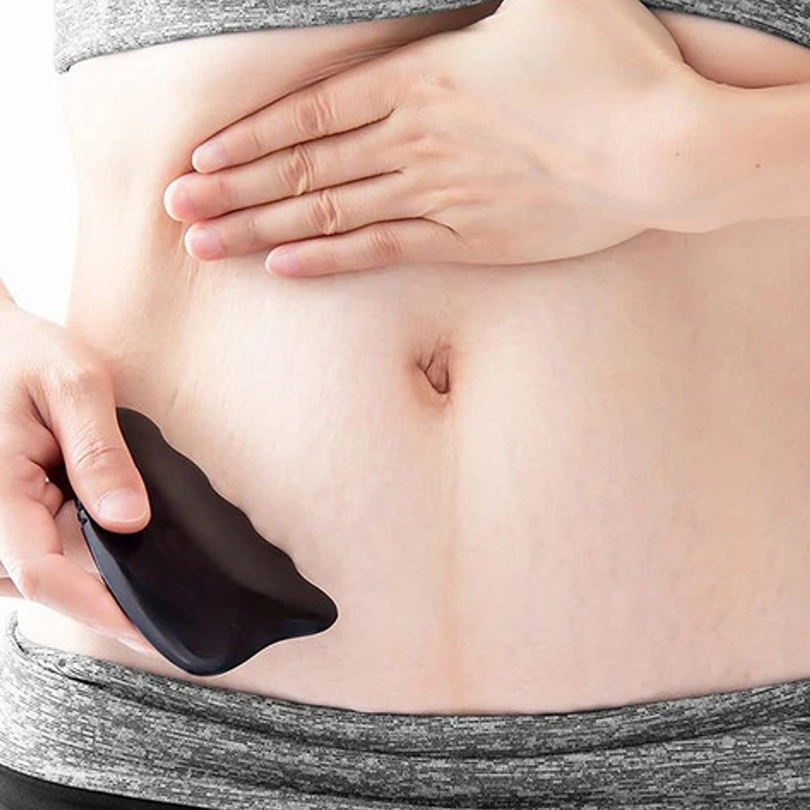 Piedra Herramienta Masaje Facial Gua Sha Obsidiana Modelos 3