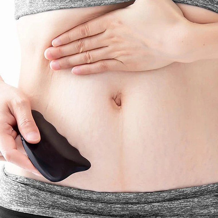 Piedra Herramienta Masaje Facial Gua Sha Obsidiana Modelos 3