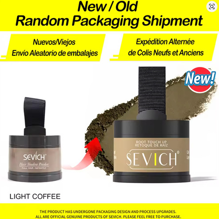Sombra Sevich Cubre Canas Y Calvicie Barba Colores 4grs. 13