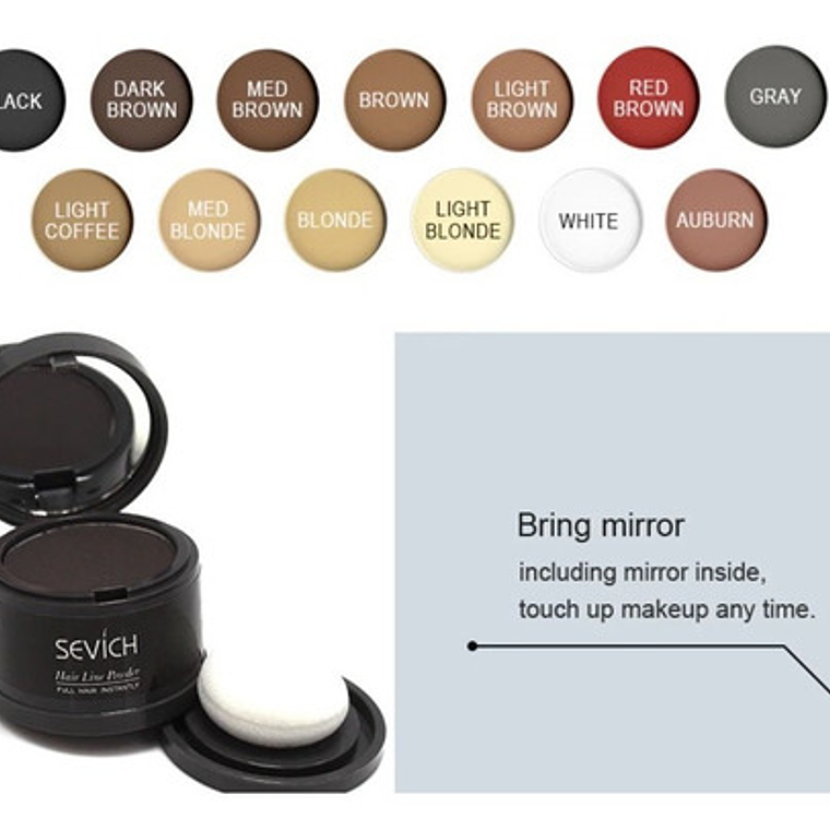 Sombra Sevich Cubre Canas Y Calvicie Barba Colores 4grs. 42