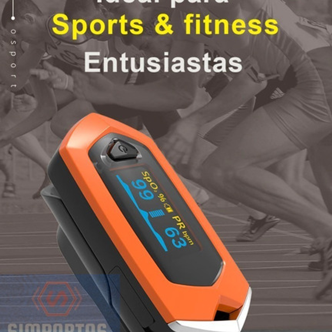 Saturometro Oximetro Recargable Colores Usb Con Estuche Stgo 10