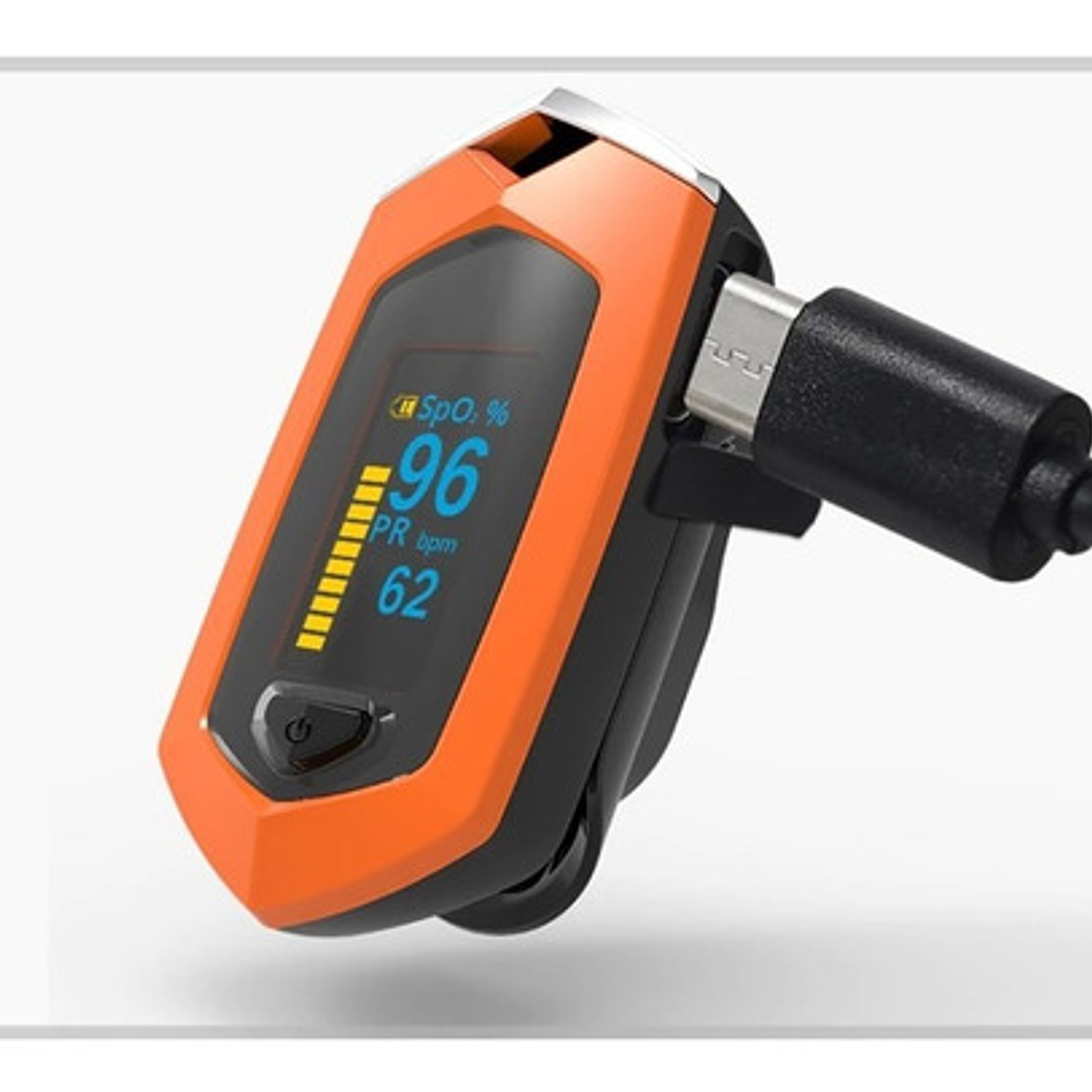 Saturometro Oximetro Recargable Colores Usb Con Estuche Stgo 14