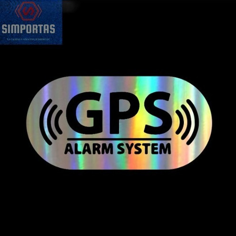 Gps Logo Adhesivo Grande Muy Reflectante 16x8cms Stgo. 2