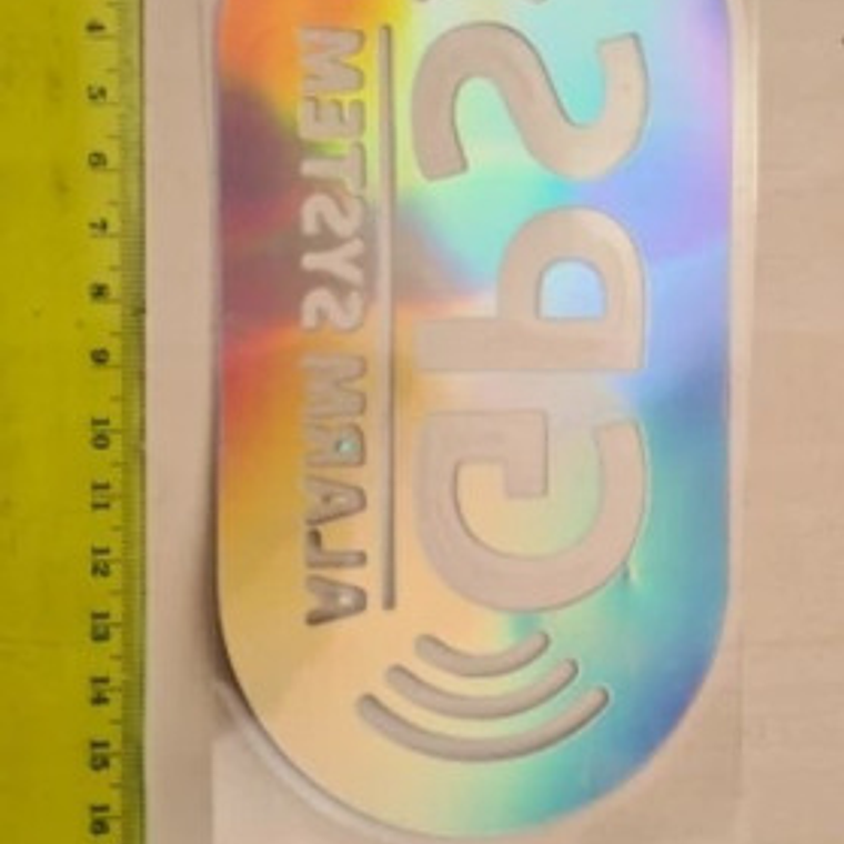 Gps Logo Adhesivo Grande Muy Reflectante 16x8cms Stgo. 4