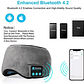 Antifaces Auriculares Dormir Bluetooth Música Micrófono Stgo - Miniatura 15