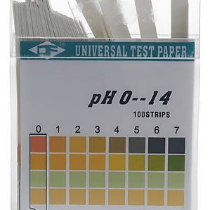 Papel Medicion Ph Profesional 100 Tiras 0-14 Calidad Stgo.