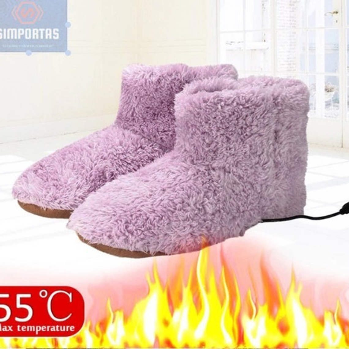Calentador De Pies Zapatos De Felpa Invierno Usb Santiago 2