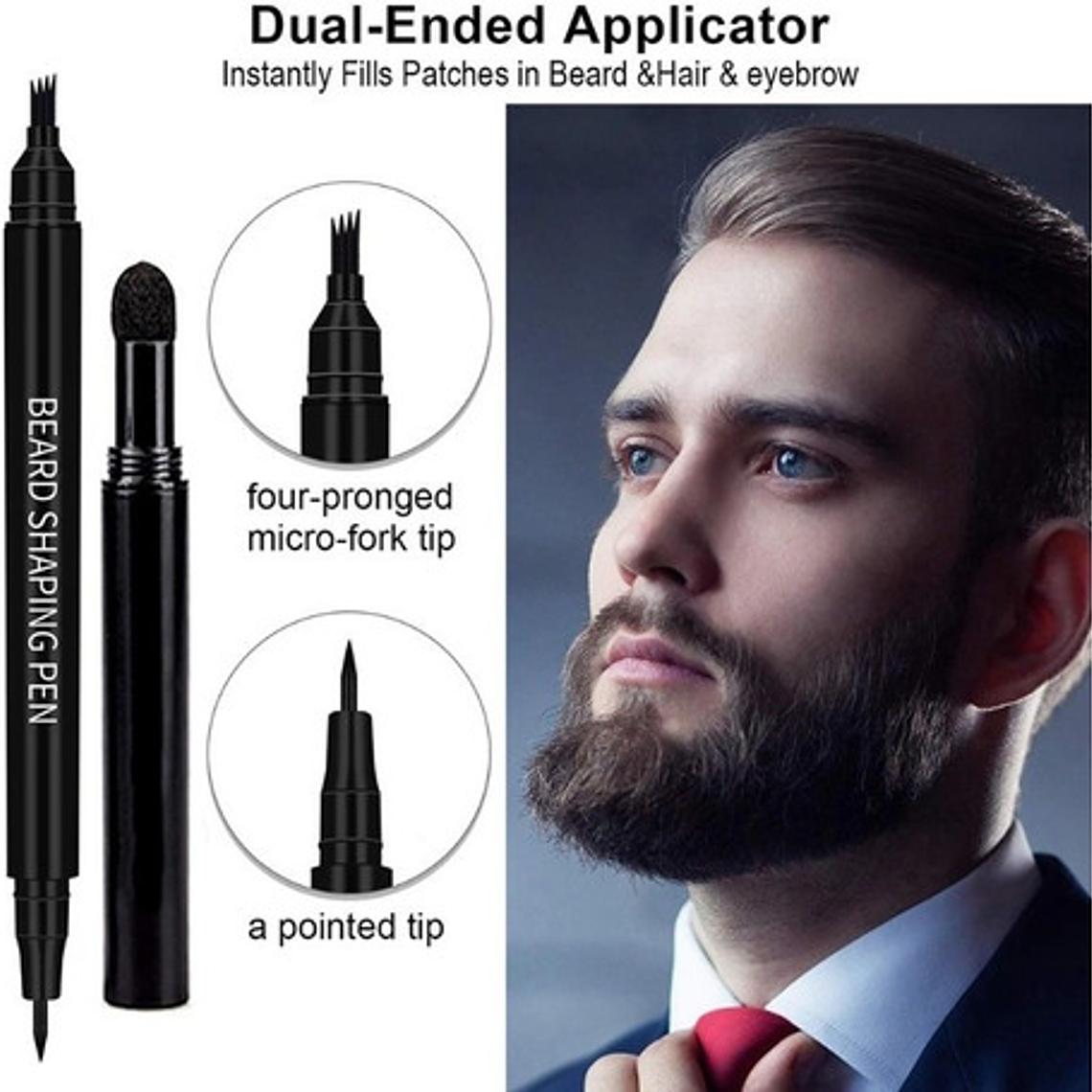 Set Lápiz Marcador + Plumón Y Cepillo Rellenar Barba Stgo. 4