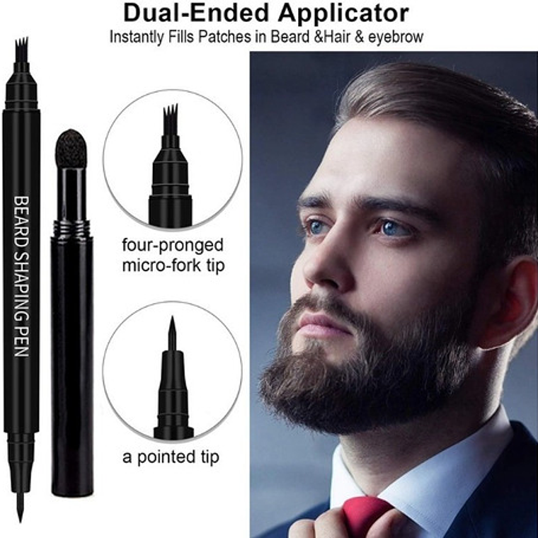 Set Lápiz Marcador + Plumón Y Cepillo Rellenar Barba Stgo. 4