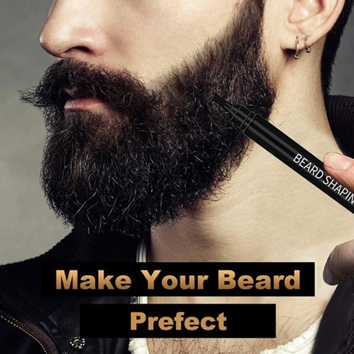 Set Lápiz Marcador + Plumón Y Cepillo Rellenar Barba Stgo. 7