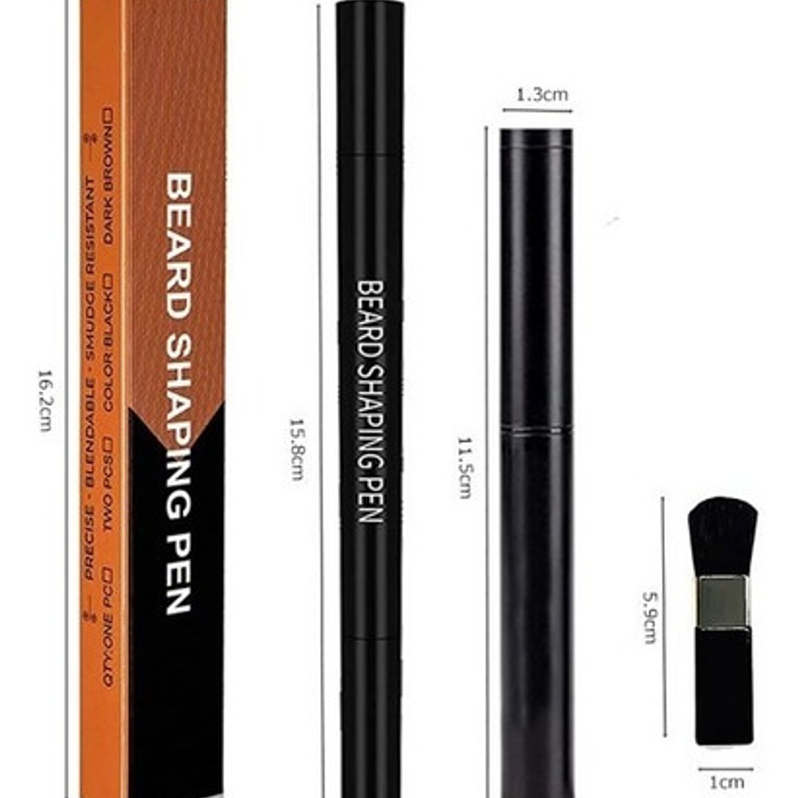 Set Lápiz Marcador + Plumón Y Cepillo Rellenar Barba Stgo. 10