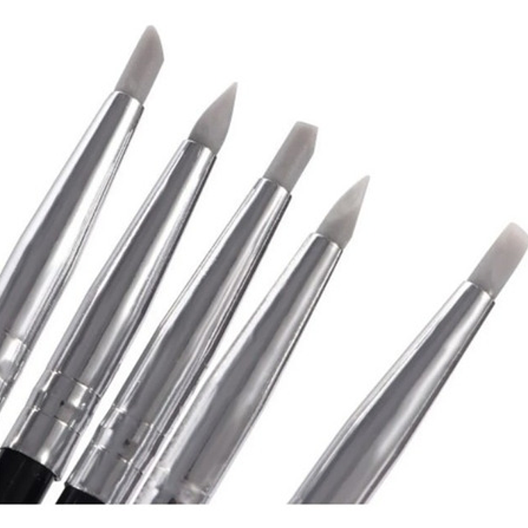 Pack 5 Pinceles De Silicona Para Composite Dental Santiago 2