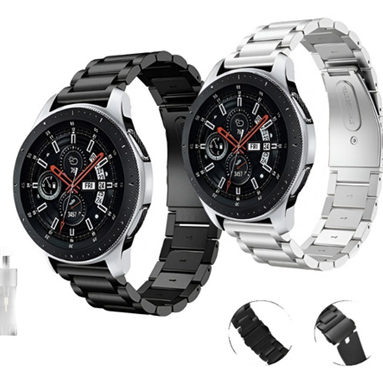 Correa Metálica Para Samsung/garmin/amazfit/huawei D20/22mm  1