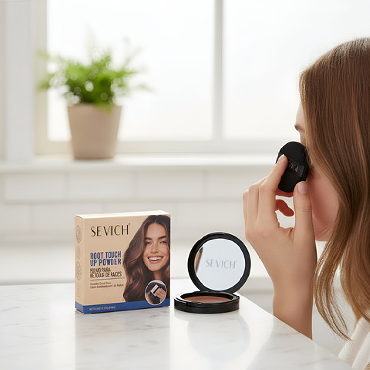 Sombra Sevich Con Espejo Cubre Canas Y Calvicie 12 Grs Stgo 3
