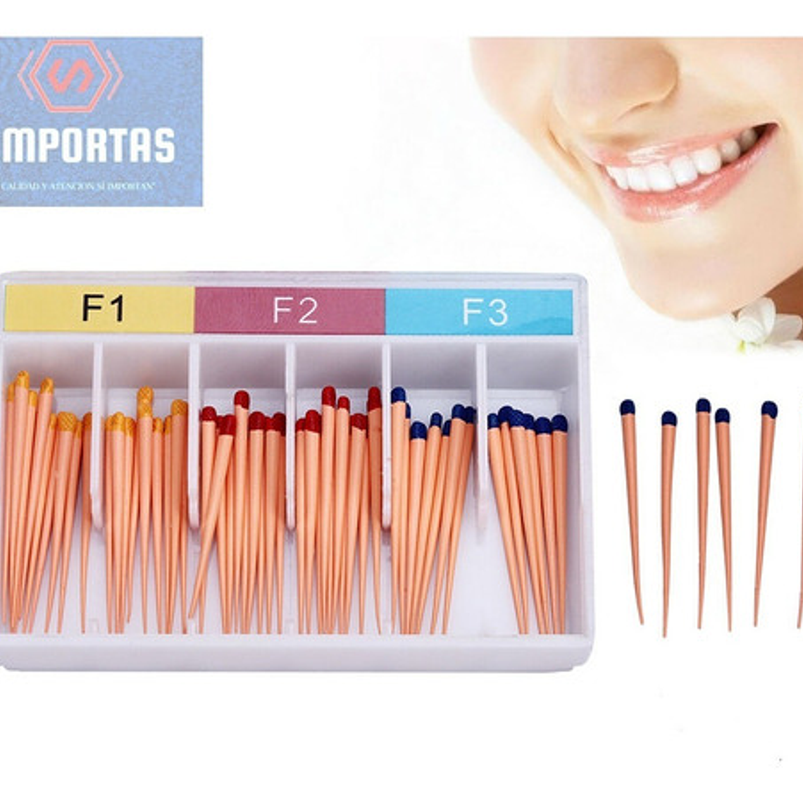 Conos De Gutapercha P/ Sistema Protaper Mixto F1-f2-f3 Stgo. 2