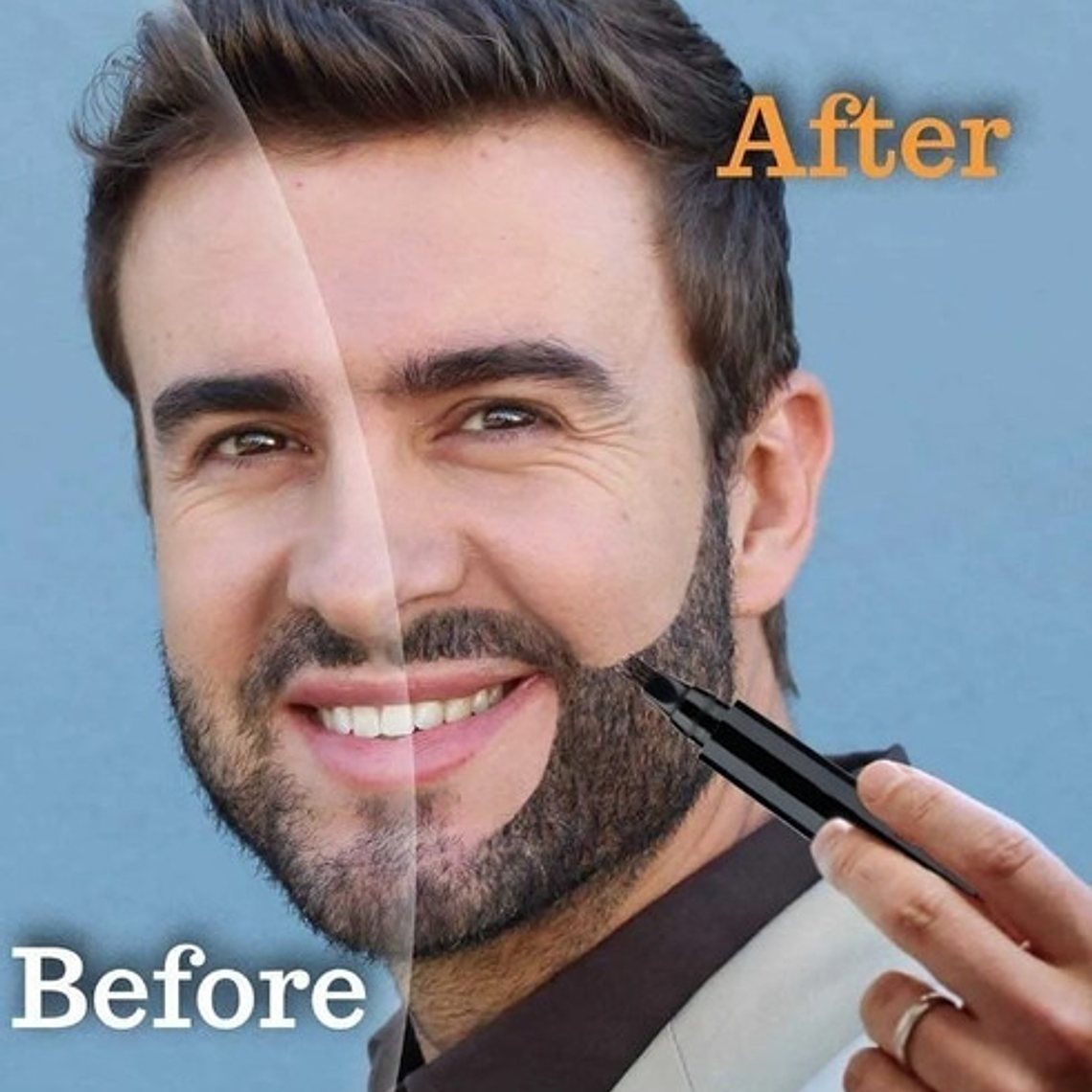 Set Plumón Marcador + Cepillo Rellenar Barba Stgo.    5