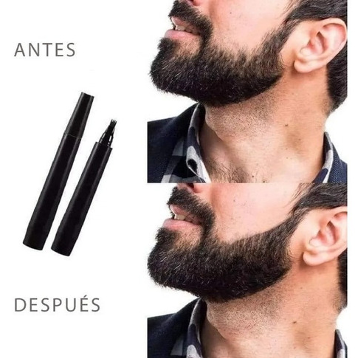 Set Plumón Marcador + Cepillo Rellenar Barba Stgo.    12