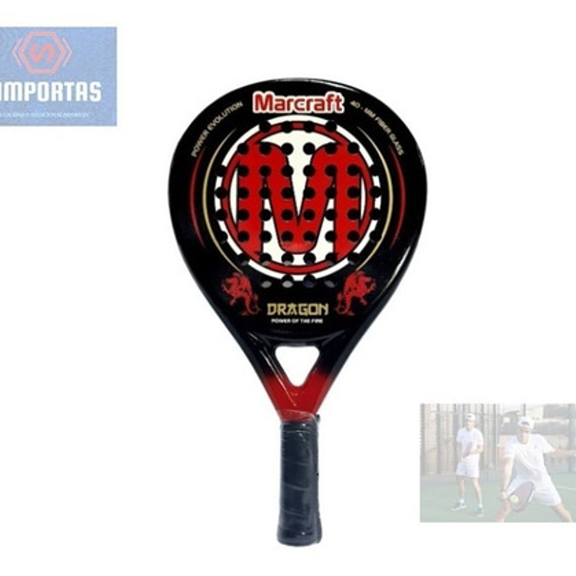 Pala Pádel Dragón Núcleo Eva Foam Carbono Potencia Y Control 2