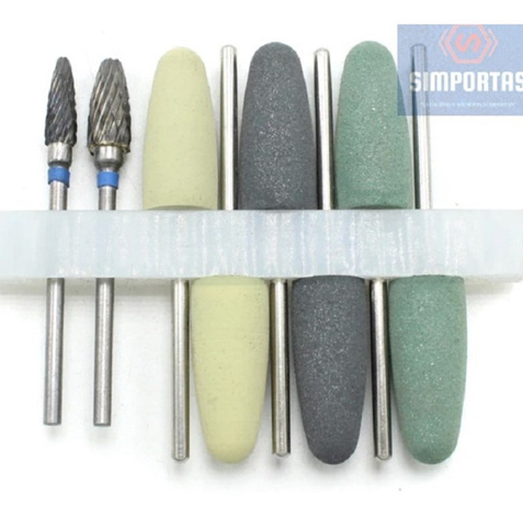 Gomas De Pulido Baja Velocidad  Y 2 Fresones Set De 8u Stgo. 2