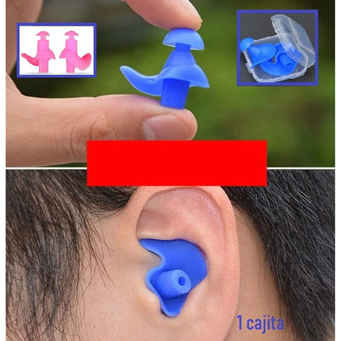 Tapones De Silicona Para Oídos Mejor Sellado Natación Cajita 2
