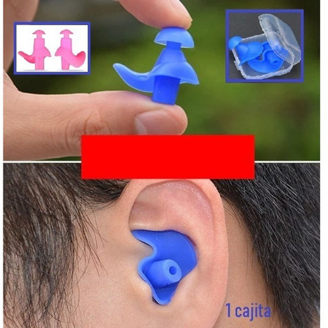 Tapones De Silicona Para Oídos Mejor Sellado Natación Cajita 7