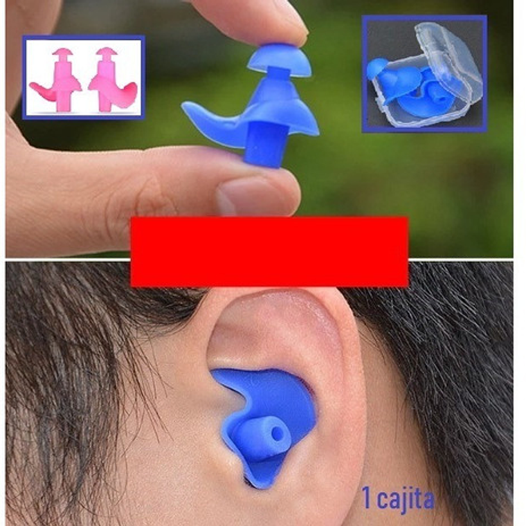 Tapones De Silicona Para Oídos Mejor Sellado Natación Cajita 7