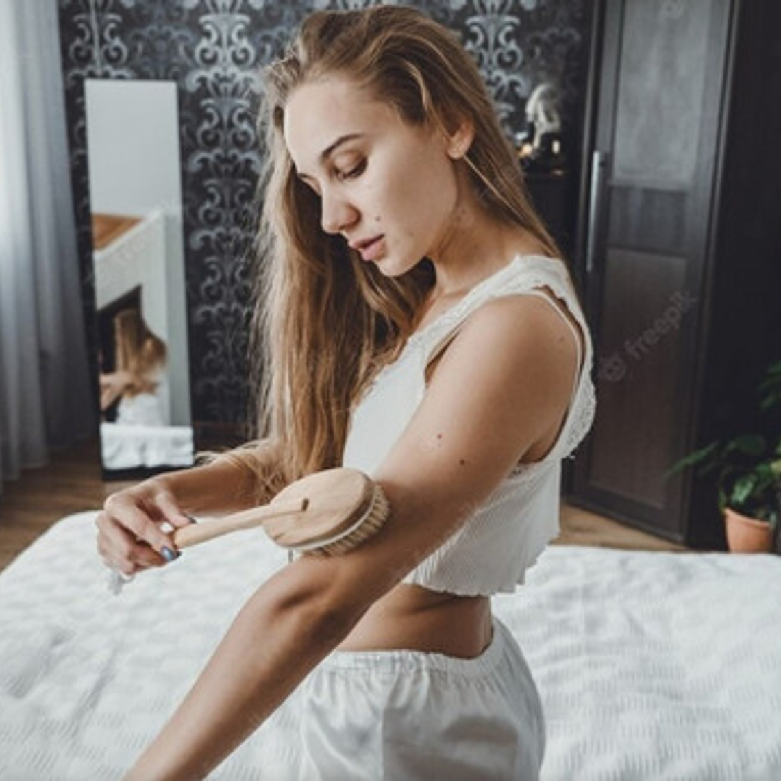 Cepillo Artesanal Corporal Seco Fibras Naturales Con Mango 7