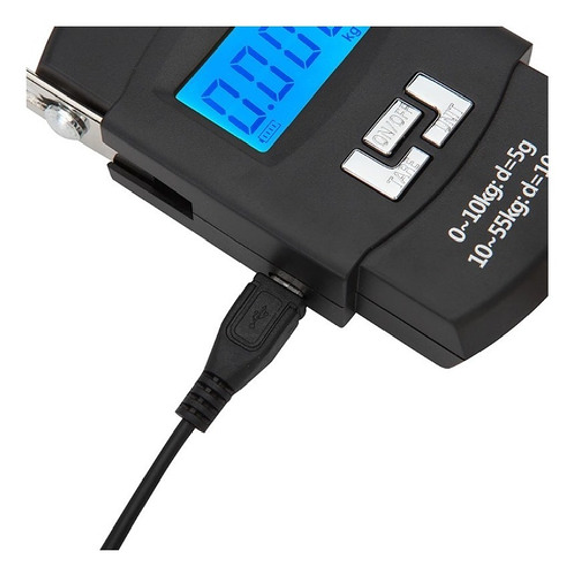 Pesa Balanza Digital Maleta Colgar 50kg Carga Usb Resistente 2