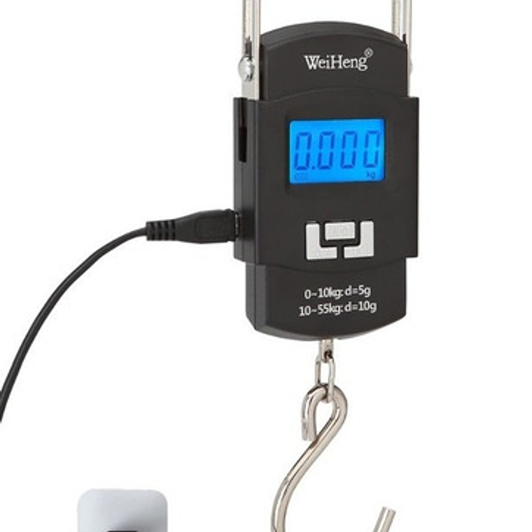 Pesa Balanza Digital Maleta Colgar 50kg Carga Usb Resistente 6
