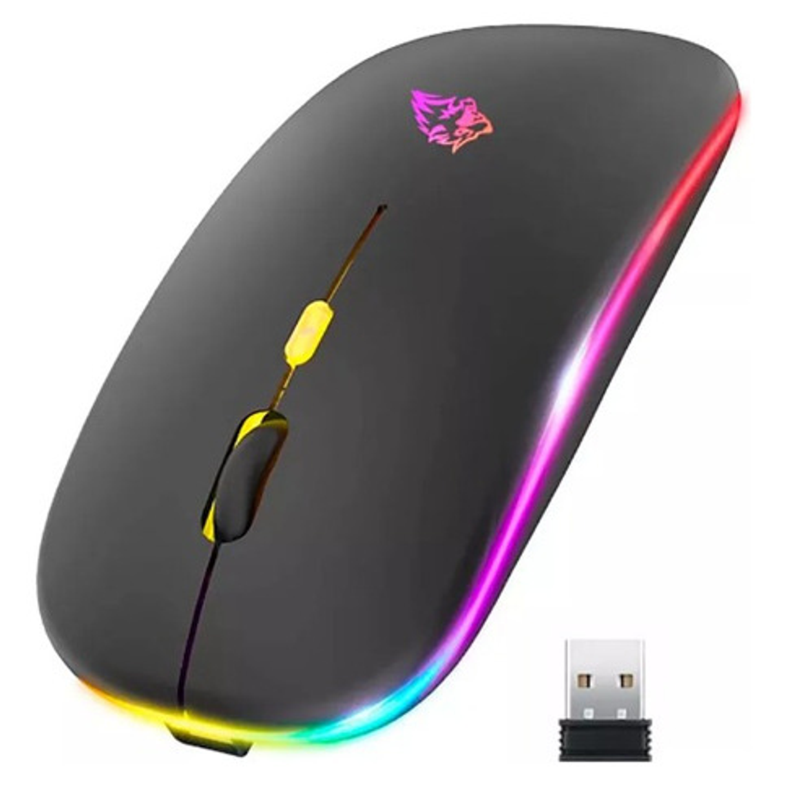 Mouse Gamer Rgb Bluetooth Inalámbrico Recargable Silencioso 3