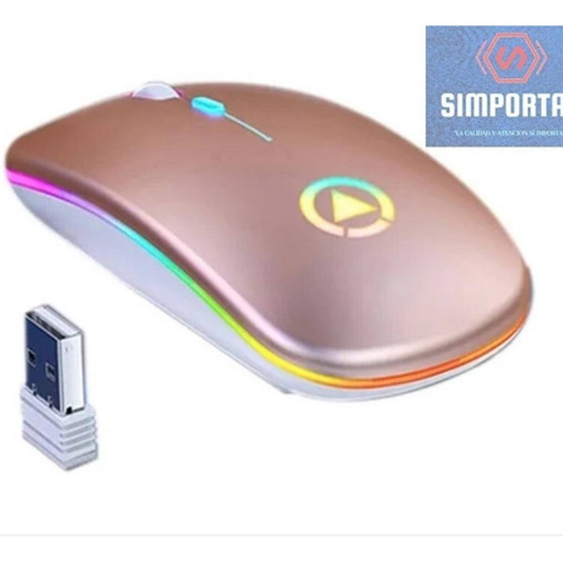 Mouse Gamer Rgb Bluetooth Inalámbrico Recargable Silencioso 5