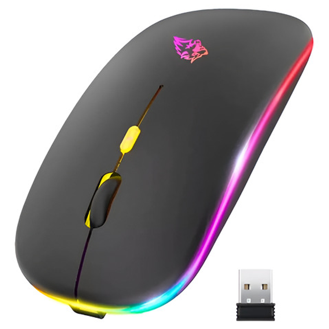 Mouse Gamer Rgb Bluetooth Inalámbrico Recargable Silencioso 9