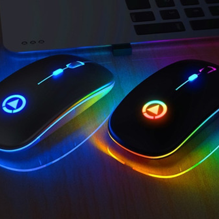 Mouse Gamer Rgb Bluetooth Inalámbrico Recargable Silencioso 15