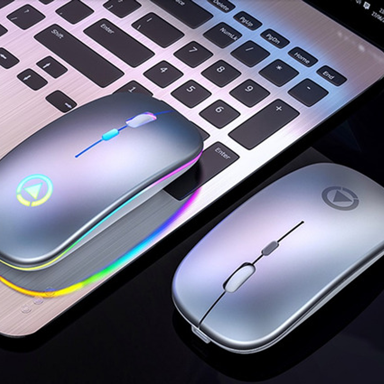 Mouse Gamer Rgb Bluetooth Inalámbrico Recargable Silencioso 18