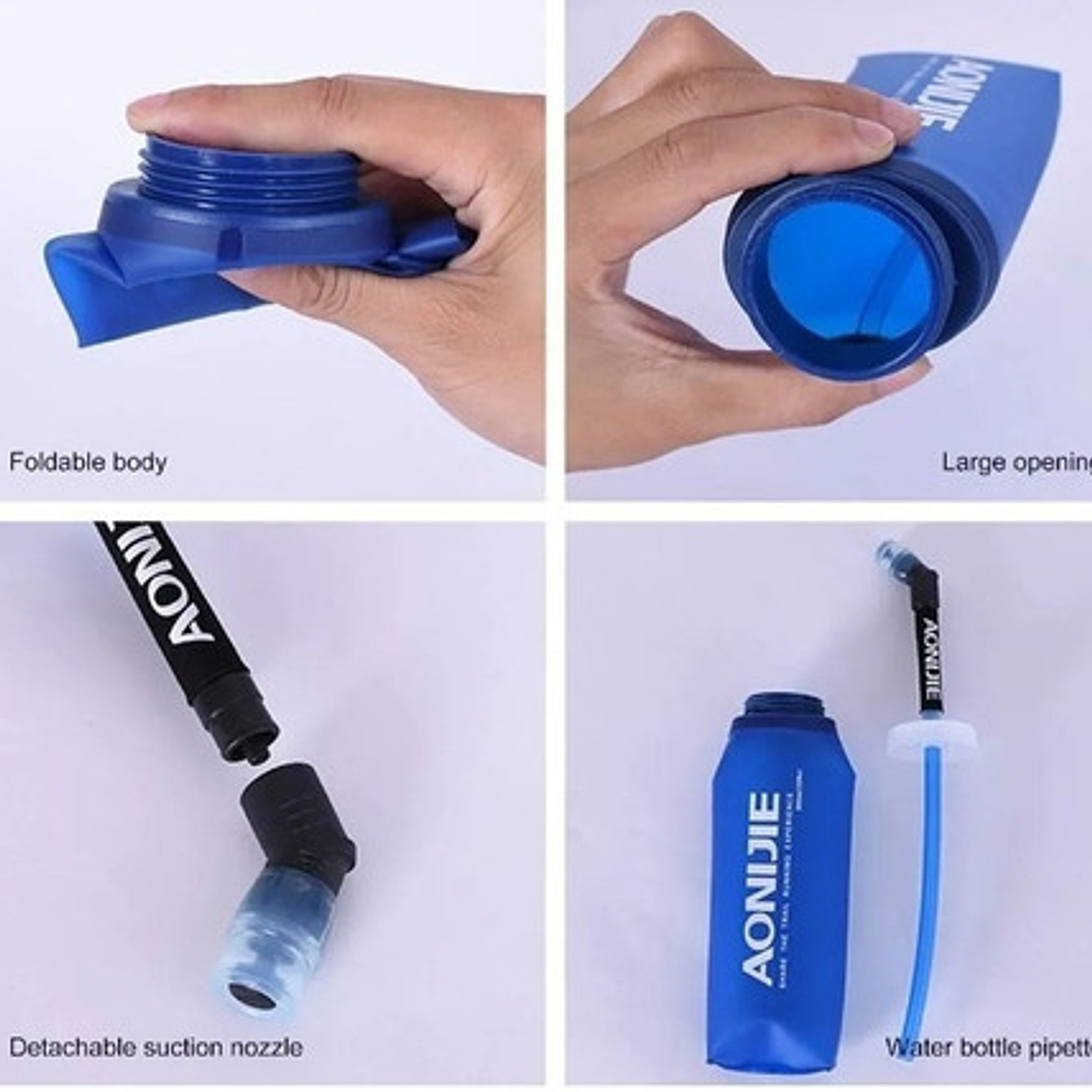 Botella De Agua Plegable Aonijie Trail Running 350ml  4