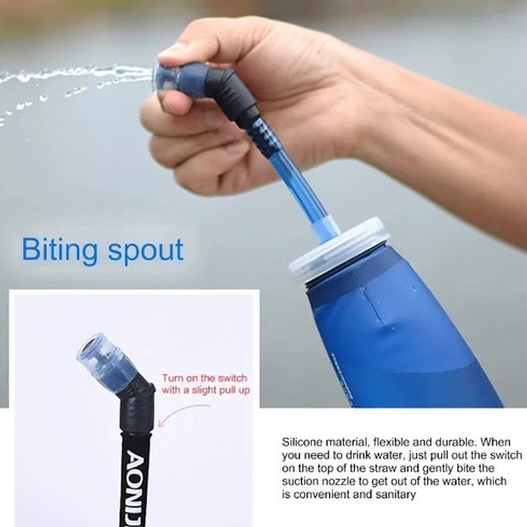 Botella De Agua Plegable Aonijie Trail Running 350ml  6