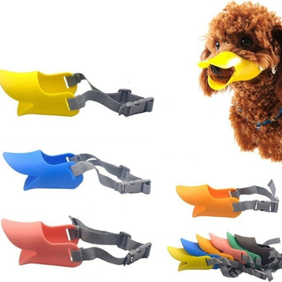 Bozal Para Perros Tipo Pato De Silicona Flexible Santiago 6