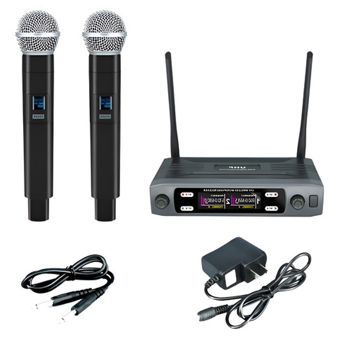 Kit 2 Micrófonos Inalámbricos Automático Calidad Frecuencias 1