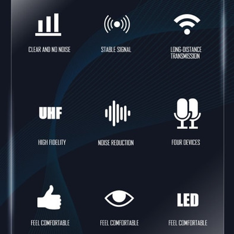 Kit 2 Micrófonos Inalámbricos Automático Calidad Frecuencias 6