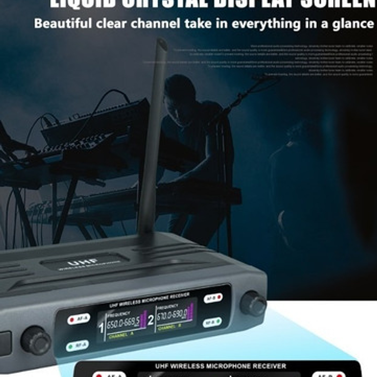 Kit 2 Micrófonos Inalámbricos Automático Calidad Frecuencias 8